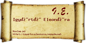 Igyártó Eleonóra névjegykártya